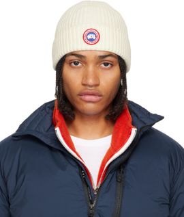 Canada Goose Canada Goose Off-White Rib Beanie
