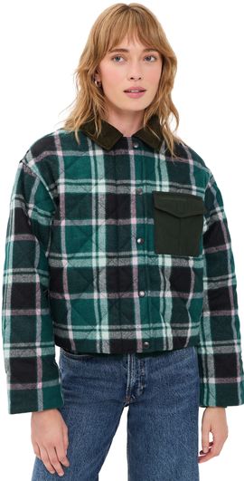 Canada Goose Canada Goose Terra Plaid Coat Green/Pink/Multi Plaid