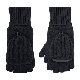 CANADA WEATHER GEAR CANADA WEATHER GEAR Women's Convertible Cable Knit Flip-top Mitten