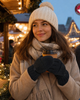 CANADA WEATHER GEAR CANADA WEATHER GEAR Women's Convertible Cable Knit Flip-top Mitten - 2