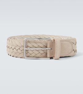 Canali Canali Braided suede belt