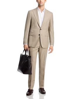 Canali Canali Capri Melange Solid Slim Fit Suit