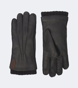 Canali Canali Cashmere-trimmed leather gloves