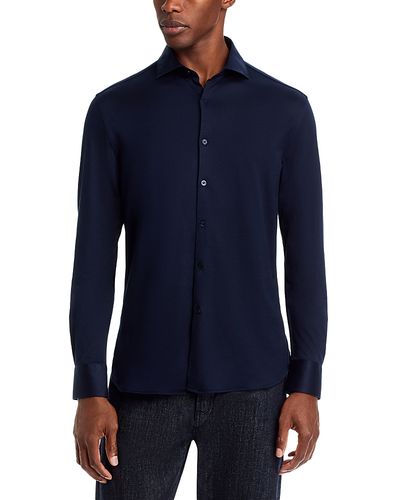 Canali Canali Cotton & Lyocell Jersey Sportshirt
