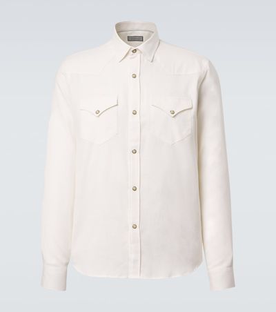 Canali Canali Cotton and cashmere shirt