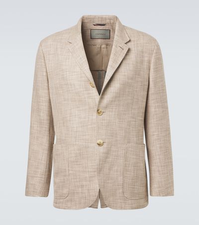 Canali Canali Cotton, wool, and silk blazer