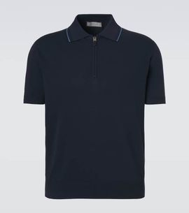Canali Canali Cotton zip-up polo shirt