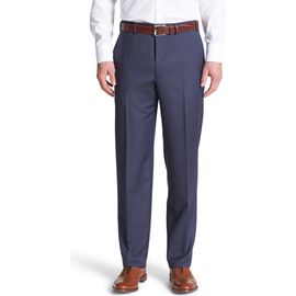 Canali Canali Flat Front Solid Wool Trousers