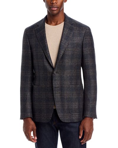 Canali Canali Kei Tonal Plaid Trim Fit Sport Coat