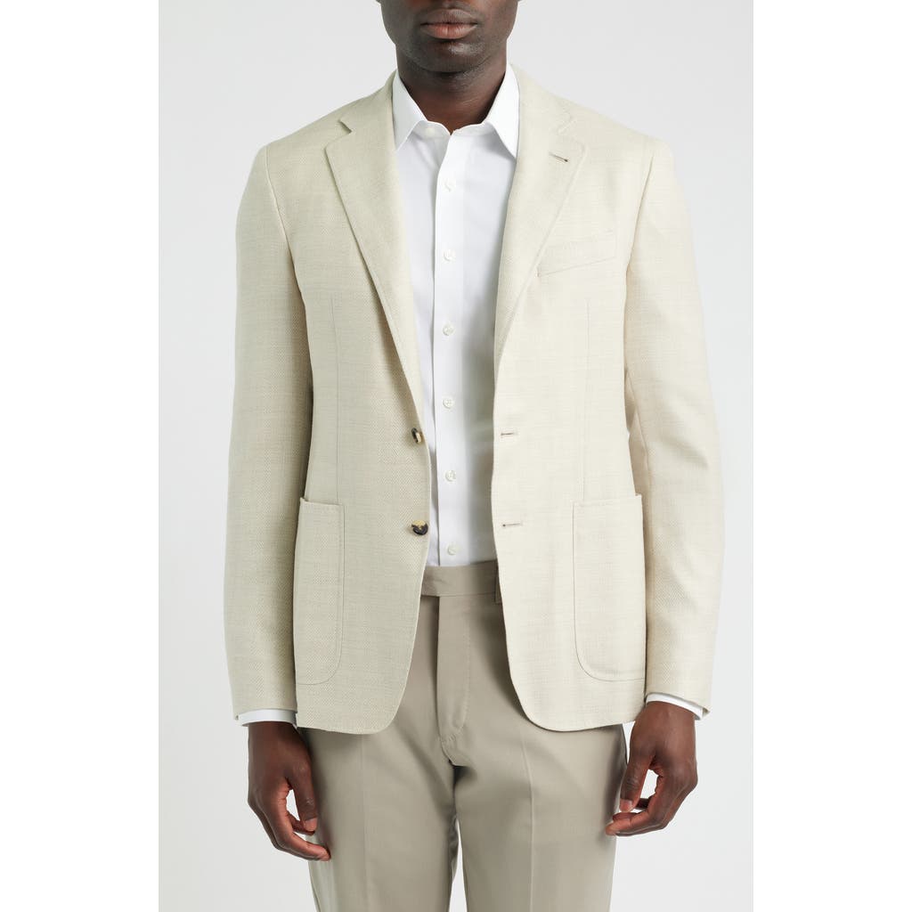 Canali Canali Kei Trim Fit Herringbone Sport Coat