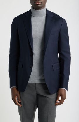 Canali Canali Kei Trim Fit Travel Cashmere Sport Coat