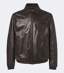 Canali Canali Leather blouson jacket