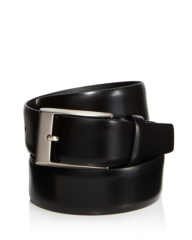 Canali Canali Men's Shiny Smooth Leather Belt
