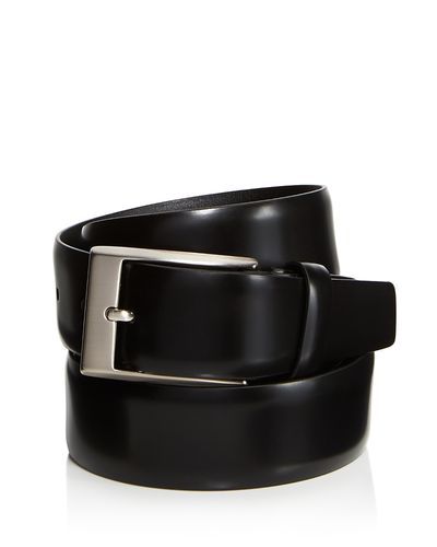 Canali Canali Men's Shiny Smooth Leather Belt