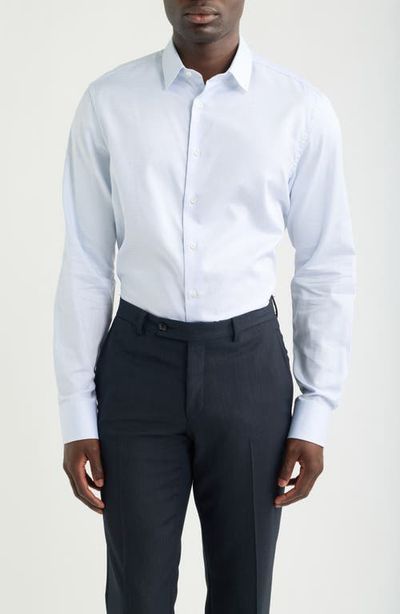 Canali Canali Regular Fit Geometric Cotton Dress Shirt