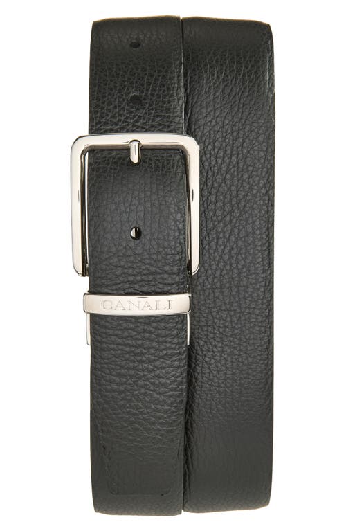 Canali Canali Reversible Grained Leather Belt