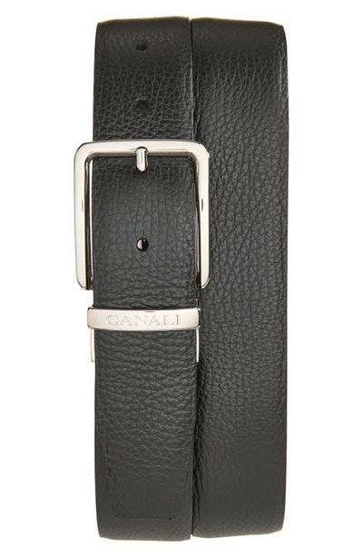Canali Canali Reversible Grained Leather Belt