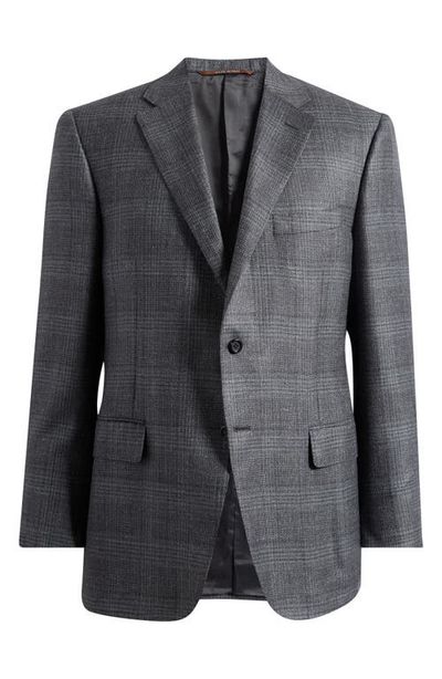 Canali Canali Siena Regular Fit Plaid Wool Sport Coat