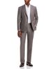 Canali Canali Sienna Greige Regular Fit Denim Effect Tonal Stripe Suit - 1