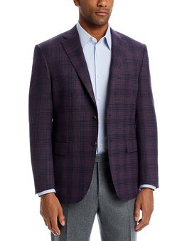 Canali Canali Sienna Regular Fit Hopsack Plaid Sport Coat