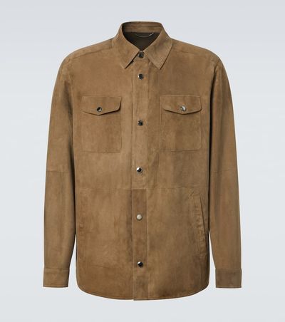 Canali Canali Suede overshirt