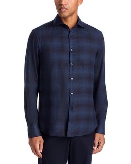 Canali Canali Tonal Plaid Regular Fit Sport Shirt
