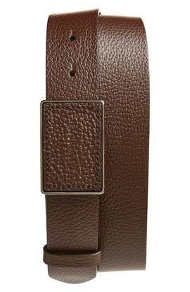Canali Canali Tumbled Calfskin Leather Belt