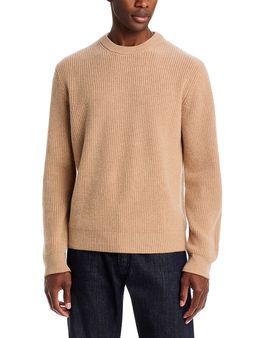 Canali Canali Wool & Cashmere Ribbed Knit Crew Sweater