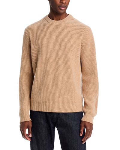 Canali Canali Wool & Cashmere Ribbed Knit Crew Sweater