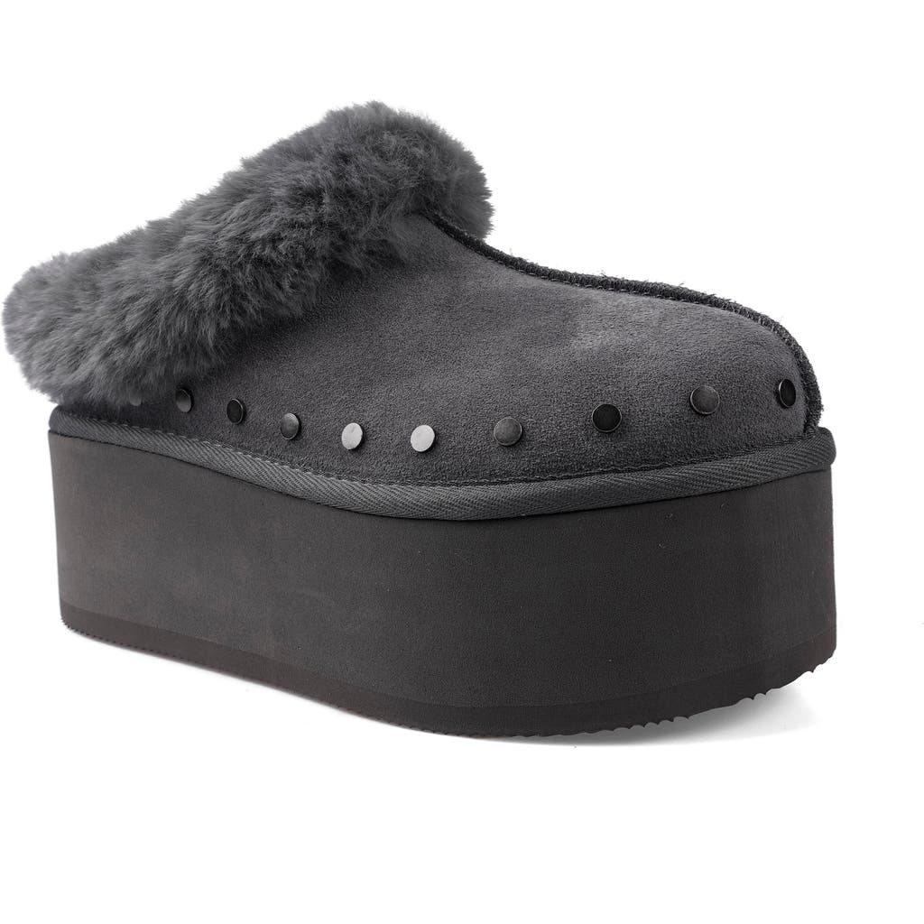 Candie's Candie's Sabi Faux Fur Platform Clog