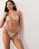 Candypants Candypants chevron tieside bikini bottom in pink multi shimmer - 1