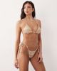 Candypants Candypants chevron tieside bikini bottom in pink multi shimmer - 3
