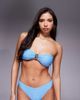 Candypants Candypants geometric print bandeau bikini top in blue - 1