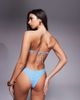 Candypants Candypants geometric print bandeau bikini top in blue - 3