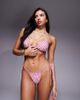 Candypants Candypants gingham tie side bikini bottoms in pink - 1