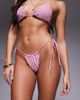 Candypants Candypants gingham tie side bikini bottoms in pink - 4