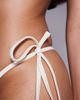 Candypants Candypants textured tieside bikini bottom with contrast trim in black - 3