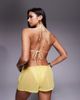 Candypants Candypants tie beach shorts in lemon yellow - 2