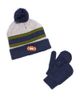 Capelli Capelli Boys' Two Piece Embroidered Football Striped Hat & Mittens Set - 1