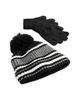 Capelli Capelli Boys' Two Piece Striped Rib Knit Hat & Magic Gloves Set - 2