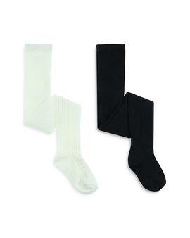 Capelli Capelli Girls' Cable & Solid Knit Tights, 2 Pack