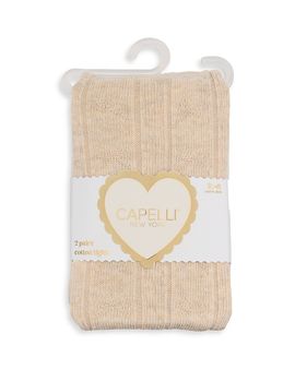 Capelli Capelli Girls' Footed Sweater Tights, 2 Pack