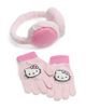 Capelli Capelli Girls' Hello Kitty Plush Faux Fur Rhinestone Earmuff & Gloves Set - 1