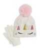 Capelli Capelli Girls' Unicorn Chenille Knit Cuff Hat & Magic Gloves Set - 1