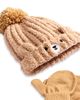 Capelli Capelli Unisex Two Piece Bear Rib Knit Cozy Hat & Magic Mittens Set - 2