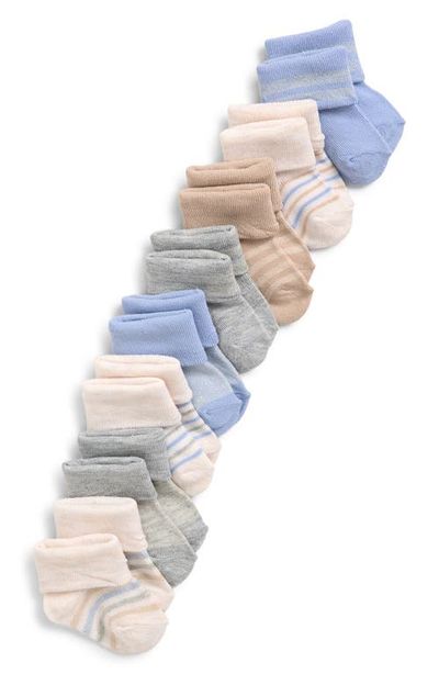 Capelli New York Capelli New York Assorted 8-Pack Marled Cuffed Crew Socks