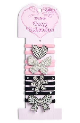 Capelli New York Capelli New York Kids' 10-Pack Assorted Charm Hair Ties