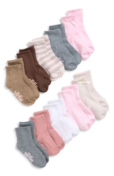 Capelli New York Capelli New York Kids' 10-Pack Crew Socks with Grippers