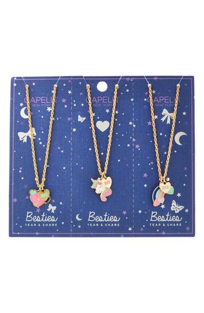 Capelli New York Capelli New York Kids' 3-Pack BFF Pendant Necklaces