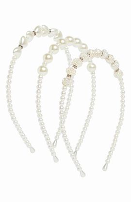 Capelli New York Capelli New York Kids' 3-Pack Faux Pearl Headband Set